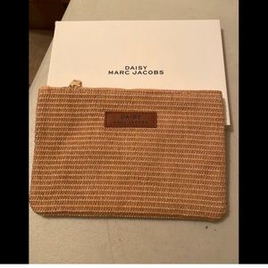Mark jacobs , woven straw like wristlet/ cosmetic pouch
